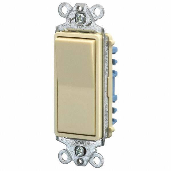 Bryant Electric - Wall & Dimmer Light Switches Switch Type: Three Way Switch Operation: Rocker - Americas Industrial Supply