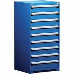 Rousseau Metal - 9 Drawer Avalanche Blue Steel Modular Storage Cabinet - Americas Industrial Supply