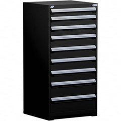 Rousseau Metal - 9 Drawer Black Steel Modular Storage Cabinet - Americas Industrial Supply