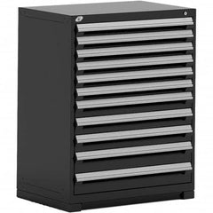 Rousseau Metal - 11 Drawer Black Steel Modular Storage Cabinet - Americas Industrial Supply