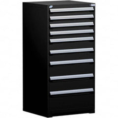 Rousseau Metal - 9 Drawer Black Steel Modular Storage Cabinet - Americas Industrial Supply
