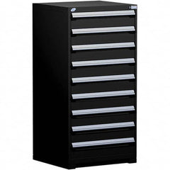 Rousseau Metal - 9 Drawer Black Steel Modular Storage Cabinet - Americas Industrial Supply