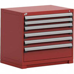 Rousseau Metal - 6 Drawer Flame Red Steel Modular Storage Cabinet - Americas Industrial Supply
