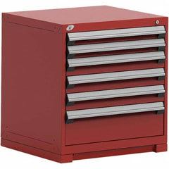 Rousseau Metal - 6 Drawer Flame Red Steel Modular Storage Cabinet - Americas Industrial Supply