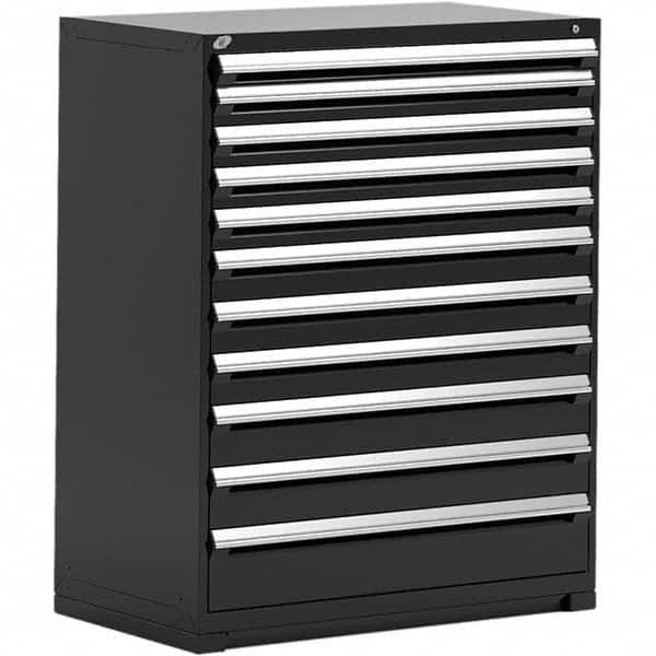 Rousseau Metal - 11 Drawer Black Steel Modular Storage Cabinet - Americas Industrial Supply