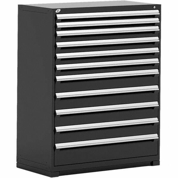 Rousseau Metal - 11 Drawer Black Steel Modular Storage Cabinet - Americas Industrial Supply