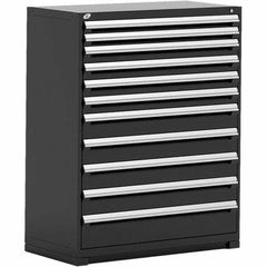Rousseau Metal - 11 Drawer Black Steel Modular Storage Cabinet - Americas Industrial Supply
