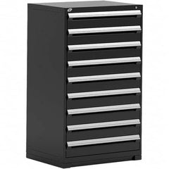 Rousseau Metal - 9 Drawer Black Steel Modular Storage Cabinet - Americas Industrial Supply