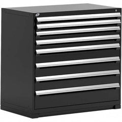 Rousseau Metal - 8 Drawer Black Steel Modular Storage Cabinet - Americas Industrial Supply