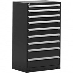 Rousseau Metal - 9 Drawer Black Steel Modular Storage Cabinet - Americas Industrial Supply
