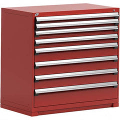 Rousseau Metal - 8 Drawer Flame Red Steel Modular Storage Cabinet - Americas Industrial Supply