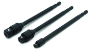 3 Piece - #15214 - 1/4; 3/8 & 1/2" Drive - 6" Locking Socket Adapter Set - Americas Industrial Supply