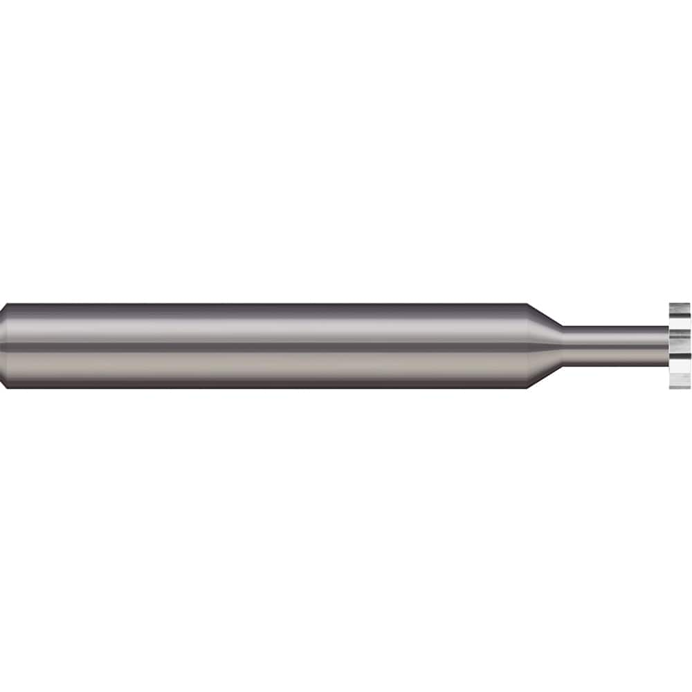 Micro 100 - 3/16" Cut Diam, 0.05" Cut Width, 3/16" Shank, Straight-Tooth Woodruff Keyseat Cutter - Exact Industrial Supply