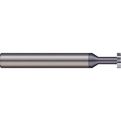 Micro 100 - 3/8" Cut Diam, 0.06" Cut Width, 3/8" Shank, Straight-Tooth Woodruff Keyseat Cutter - Exact Industrial Supply