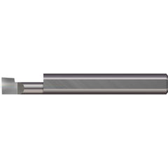 Boring Bar: 0.12″ Min Bore, 1/2″ Max Depth, Left Hand Cut, Solid Carbide 3/16″ Shank Dia, 2″ OAL, 0.006″ Corner Radius