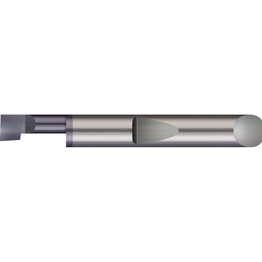 Boring Bar: 0.08″ Min Bore, 13/64″ Max Depth, Right Hand Cut, Solid Carbide 3/16″ Shank Dia, 1-1/2″ OAL