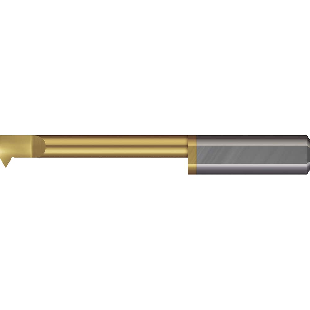 Micro 100 - Single Point Threading Tools; Thread Type: Internal ; Material: Solid Carbide ; Profile Angle: 60 ; Threading Diameter (mm): 5.80 ; Cutting Depth (Decimal Inch): 1.4961 ; Cutting Depth (mm): 38.00 - Exact Industrial Supply