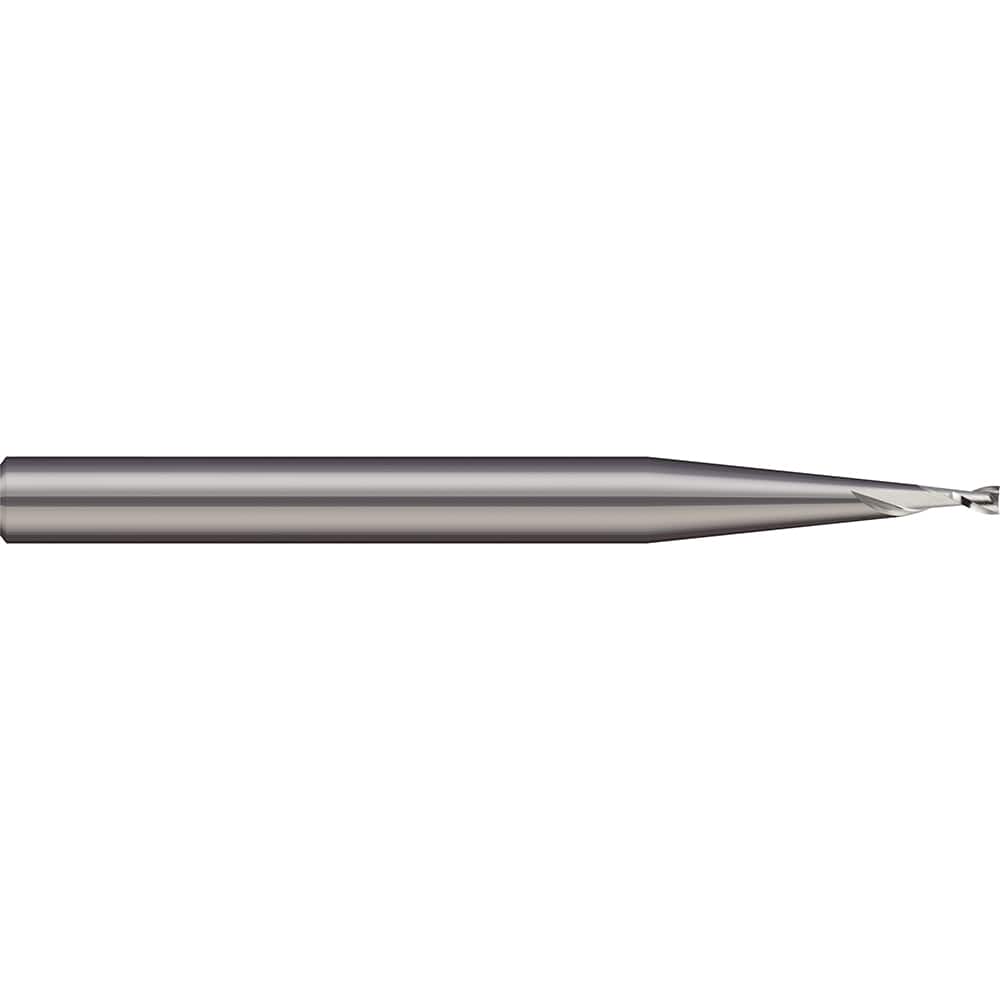 Micro 100 - Square End Mills; Mill Diameter (Inch): 1/64 ; Mill Diameter (Decimal Inch): 0.0150 ; Length of Cut (Decimal Inch): 0.0450 ; Material: Solid Carbide ; Finish/Coating: Uncoated ; Shank Diameter (Inch): 1/8 - Exact Industrial Supply