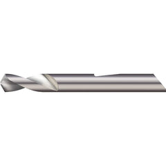 Micro 100 - 1/4" Body Diam, 90°, 2-1/2" OAL, 2-Flute Solid Carbide Spotting Drill - Exact Industrial Supply