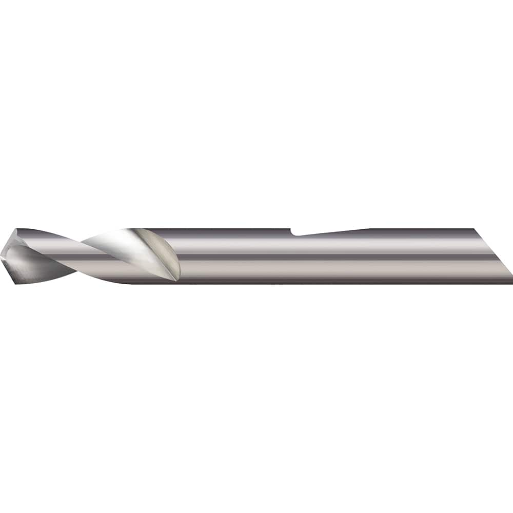 Micro 100 - 0.035" Body Diam, 140°, 1-1/2" OAL, 2-Flute Solid Carbide Spotting Drill - Exact Industrial Supply