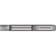 Micro 100 - Tool Bit Blanks; Material: Solid Carbide ; End Shape: Half Round ; Width/Diameter (Inch): 1/4 ; Overall Length (Inch): 3 - Exact Industrial Supply