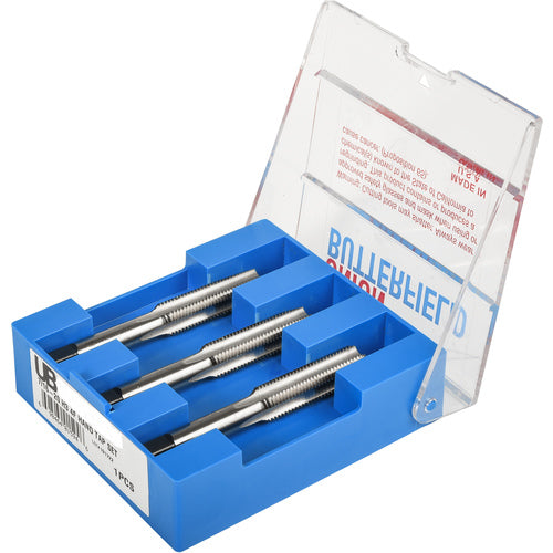 ‎No.8 32 4 Flute Tap Set Union Butterfield HSS Bright UNC Hand Tap, Set of 3 pcs Straight Flute ANSI E-code # 1528S8-32H2