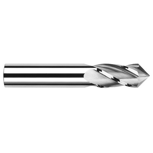 0.1562″ (5/32″) Cutter Diameter × 0.5620″ (9/16″) Length of Cut × 82° included Carbide Drill/End Mill, 4 Flutes