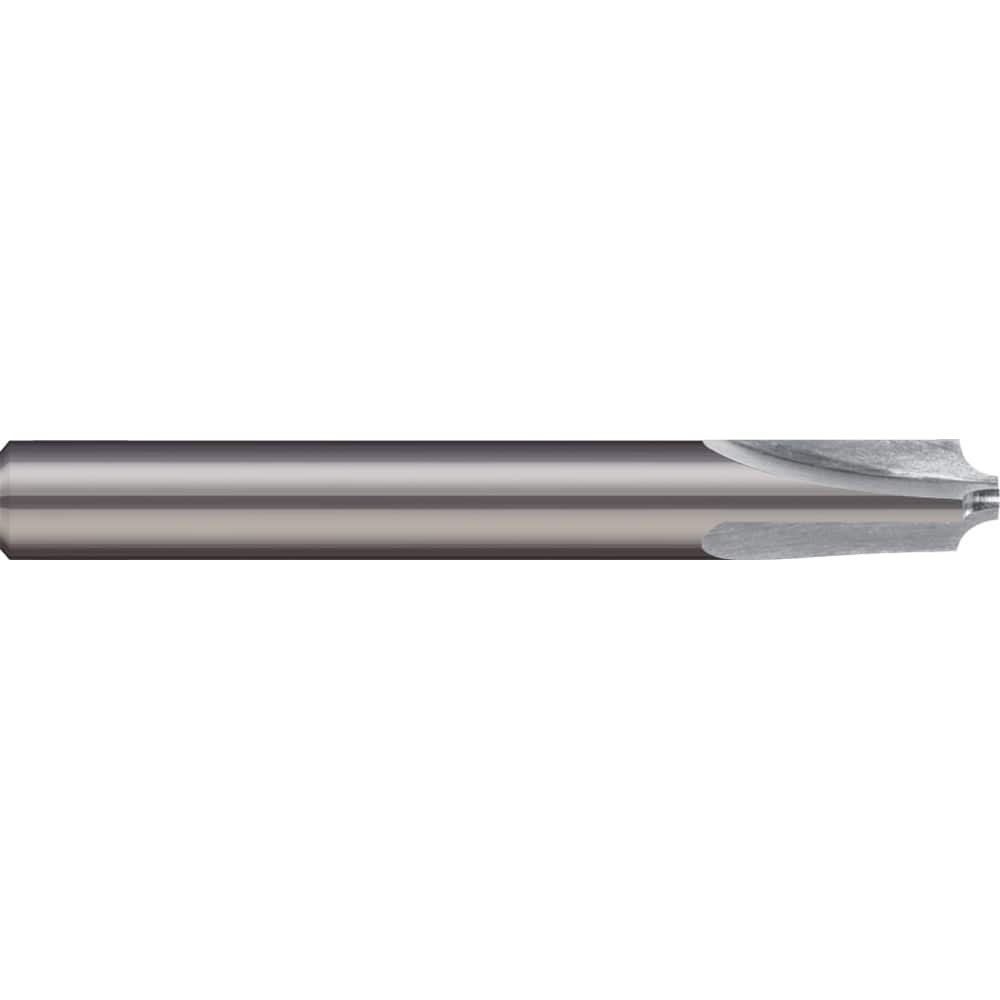 Micro 100 - Corner Rounding End Mills; Material: Solid Carbide ; Single or Double End: Single ; Radius (mm): 0.80 ; Mill Diameter (mm): 6.00 ; Number of Flutes: 3 ; Finish/Coating: Uncoated - Exact Industrial Supply