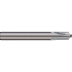 Micro 100 - Corner Rounding End Mills; Material: Solid Carbide ; Single or Double End: Single ; Radius (mm): 0.80 ; Mill Diameter (mm): 6.00 ; Number of Flutes: 3 ; Finish/Coating: Uncoated - Exact Industrial Supply