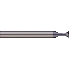 Micro 100 - 90° 1/8" Cut Diam, 0.042" Cut Width, Solid Carbide Dovetail Cutter - Exact Industrial Supply