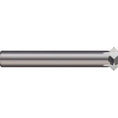 Micro 100 - 1/2" Diam 90° 1/8" Chamfer 5-Flute Solid Carbide Back Chamfer - Exact Industrial Supply