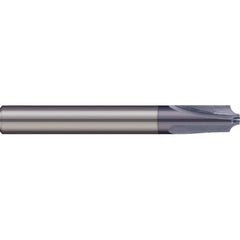 Micro 100 - Corner Rounding End Mills; Material: Solid Carbide ; Single or Double End: Single ; Radius (mm): 0.30 ; Mill Diameter (mm): 6.00 ; Number of Flutes: 3 ; Finish/Coating: AlTiN - Exact Industrial Supply