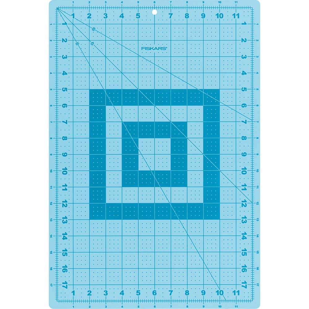 Fiskars - Self-Healing Cutting Mats; Overall Length (Inch): 18 ; Overall Width (Inch): 12 ; Thickness: 0.07 ; Color: Assorted ; Type: Self-healing - Exact Industrial Supply