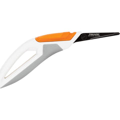 Fiskars - Scissors & Shears; Blade Material: Stainless Steel ; Handle Material: Plastic ; Length of Cut (Inch): 1.26 ; Handle Style: Squeeze; Spring ; Overall Length Range: 7" - Exact Industrial Supply