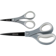Fiskars - Snip & Shear Sets; Type: Household Scissor Set ; Pattern: All-Purpose ; Overall Length (Inch): 5.4 ; Number of Pieces: 36.000 ; Length of Cut (Inch): 2.07 ; Handle Color: Silver - Exact Industrial Supply