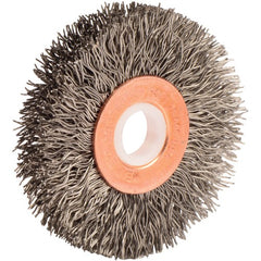 2″ Small Diameter Crimped Wire Wheel, .0118″ Steel Fill, 1/2″-3/8″ Arbor Hole - Americas Industrial Supply