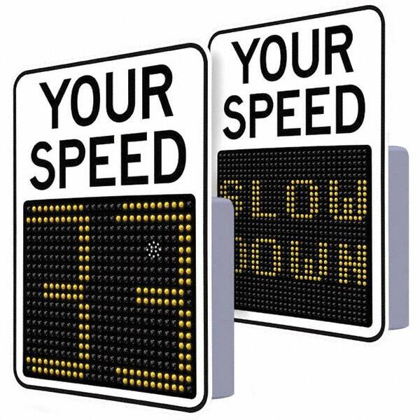 TAPCO - "Your Speed," 29" Wide x 23" High Aluminum Face/Polycarbonate Housing Speed Limit Sign - Americas Industrial Supply