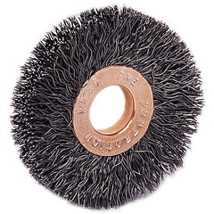 2-1/2″ Small Diameter Crimped Wire Wheel, .0118″ Steel Fill, 1/2″-3/8″ Arbor Hole - Americas Industrial Supply