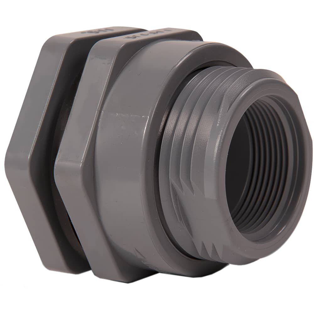Hayward - Plastic Pipe Fittings; Type: Bulkhead Fitting ; Fitting Size: 3/4 (Inch); End Connections: Socket x FNPT ; Material: PVC ; Schedule: 80 ; Maximum Pressure (psi): 150.00 - Exact Industrial Supply