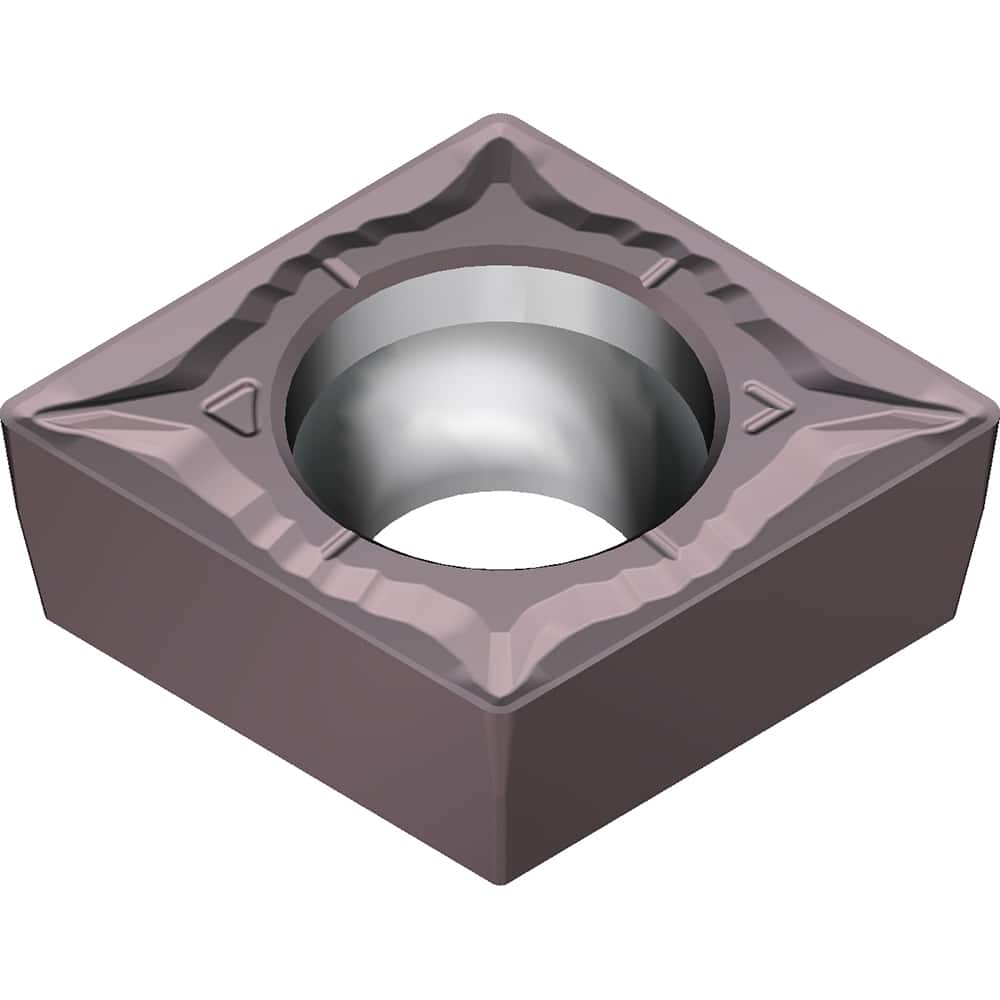CCMT21.52EGU AC6040M Carbide Turning Insert Absotech Finish, 0.252″ Long, 1/4″ Inscribed Circle, 0.0315″ Corner Radius, 0.0937″ Thick, Series AC6000M