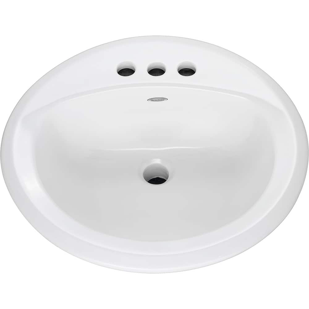 American Standard - Sinks; Type: Drop In Sink ; Outside Length: 19-1/8 (Inch); Outside Width: 19-1/8 (Inch); Outside Height: 7-3/8 (Inch); Inside Length: 12-1/8 (Inch); Inside Width: 15 (Inch) - Exact Industrial Supply