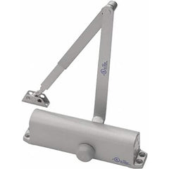 Yale - Manual Dampers; Closer Body Length: 9-3/4 (Inch); Finish/Coating: Aluminum Painted ; Door Thickness: 2-3/4 (Inch); Additional Information: Series: YDC200; Model: YDC201; Material: Aluminum; Spring Size: 4; Closerbody Width: 1-3/4 in; Weight: 6 lb; - Exact Industrial Supply