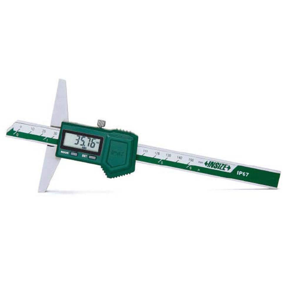 Insize USA LLC - Electronic Depth Gages; Minimum Measurement (mm): 0.00 ; Minimum Measurement (Decimal Inch): 0.0000 ; Maximum Measurement (Decimal Inch): 12.0000 ; Maximum Measurement (mm): 300.00 ; Resolution (mm): 0.01 ; Resolution (Decimal Inch): 0.0 - Exact Industrial Supply