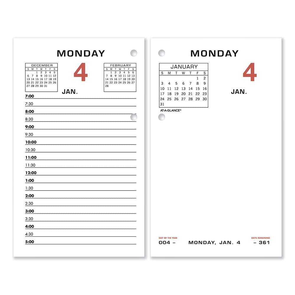 AT-A-GLANCE - Note Pads, Writing Pads & Notebooks Writing Pads & Notebook Type: Desk Calendar Refill Size: 3-1/2 x 6 - Americas Industrial Supply