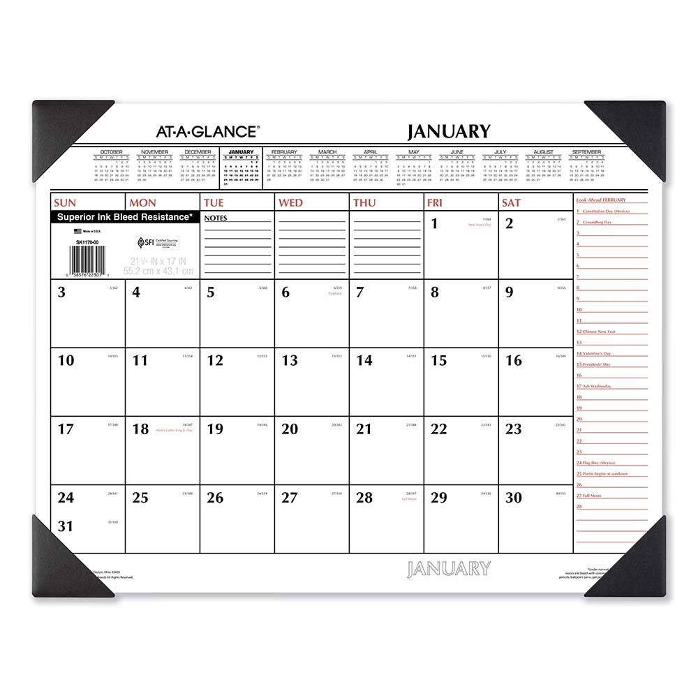 AT-A-GLANCE - Note Pads, Writing Pads & Notebooks Writing Pads & Notebook Type: Desk Pad Size: 22 x 17 - Americas Industrial Supply