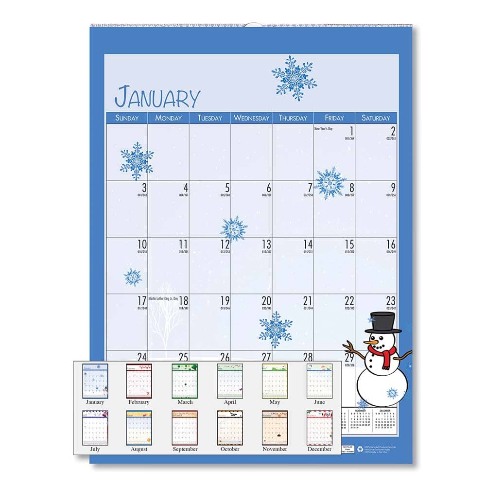 House of Doolittle - Note Pads, Writing Pads & Notebooks Writing Pads & Notebook Type: Wall Calendar Size: 12 x 16-1/2 - Americas Industrial Supply
