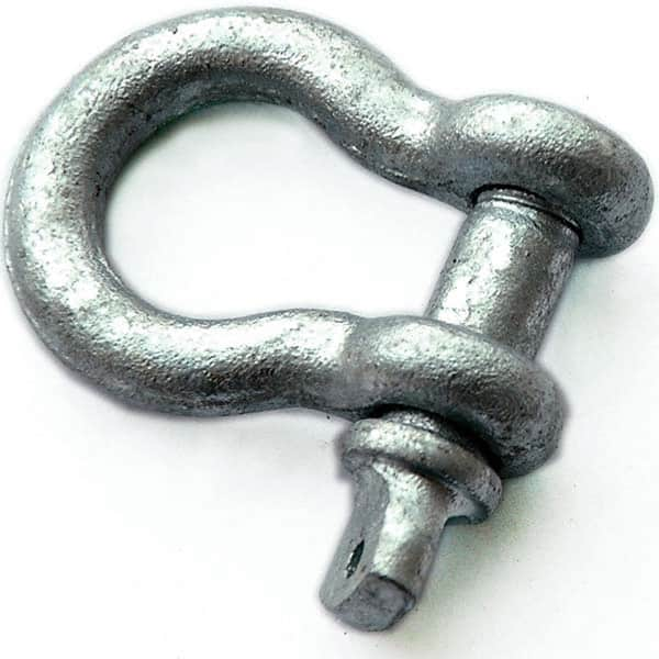 PRO-SOURCE - Shackles; Nominal Chain Size: 1/2 ; Load Limit (Ton): 3.30 ; Type: Anchor ; Pin Type: Screw ; Material: Alloy ; Jaw Inside Height (Inch): 5/8 - Exact Industrial Supply