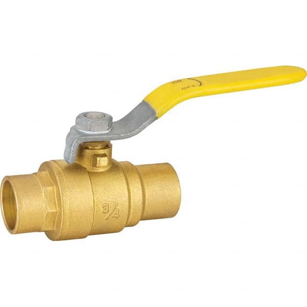 2-Way Manual Ball Valve: 3/4″ Pipe, Full Port Sweat