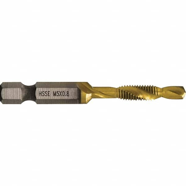 Greenlee - Combination Drill & Tap Sets Minimum Thread Size (mm): M5x0.80 Maximum Thread Size (mm): M5x0.80 - Americas Industrial Supply