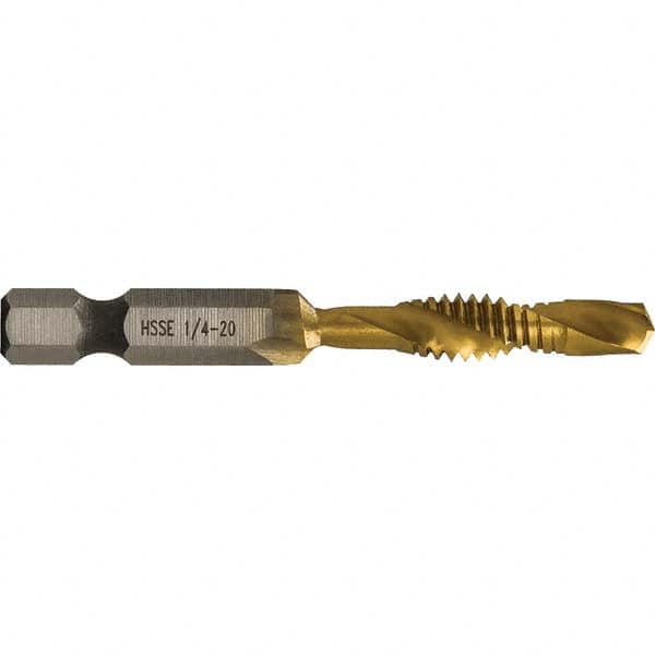 Greenlee - Combination Drill & Tap Sets Minimum Thread Size (Inch): 1/4-20 Maximum Thread Size (mm): M6x1.00 - Americas Industrial Supply